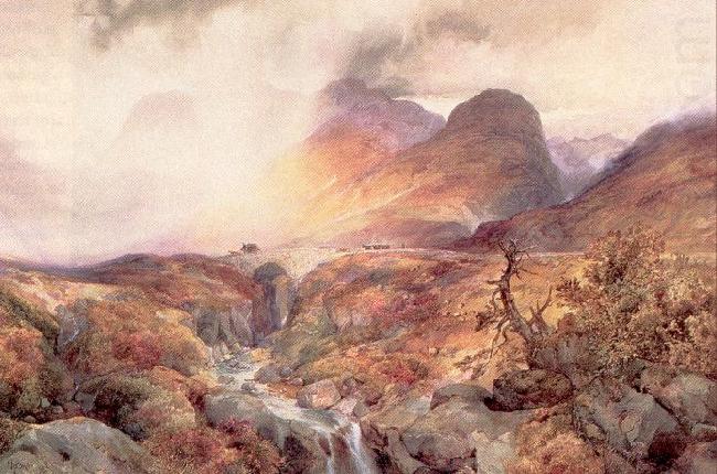 Moran, Thomas Pass at Glencoe, Scotland china oil painting image